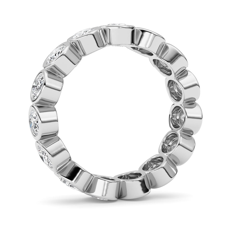 2.2CTW Oval Shaped Lab Grown Diamond (F/VS) Eternity Band Ring in 14K Gold