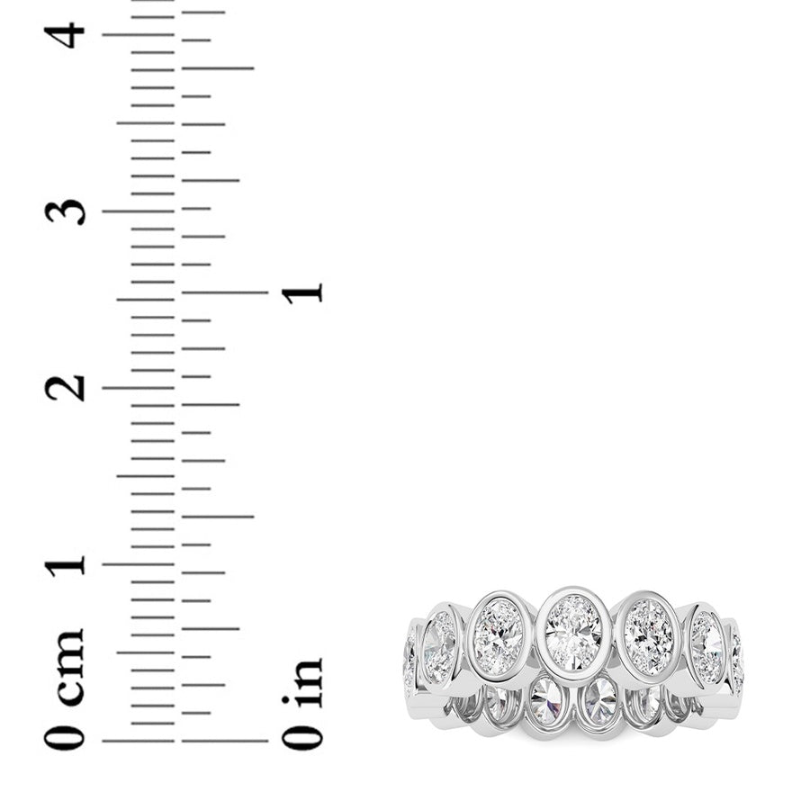 2.2CTW Oval Shaped Lab Grown Diamond (F/VS) Eternity Band Ring in 14K Gold