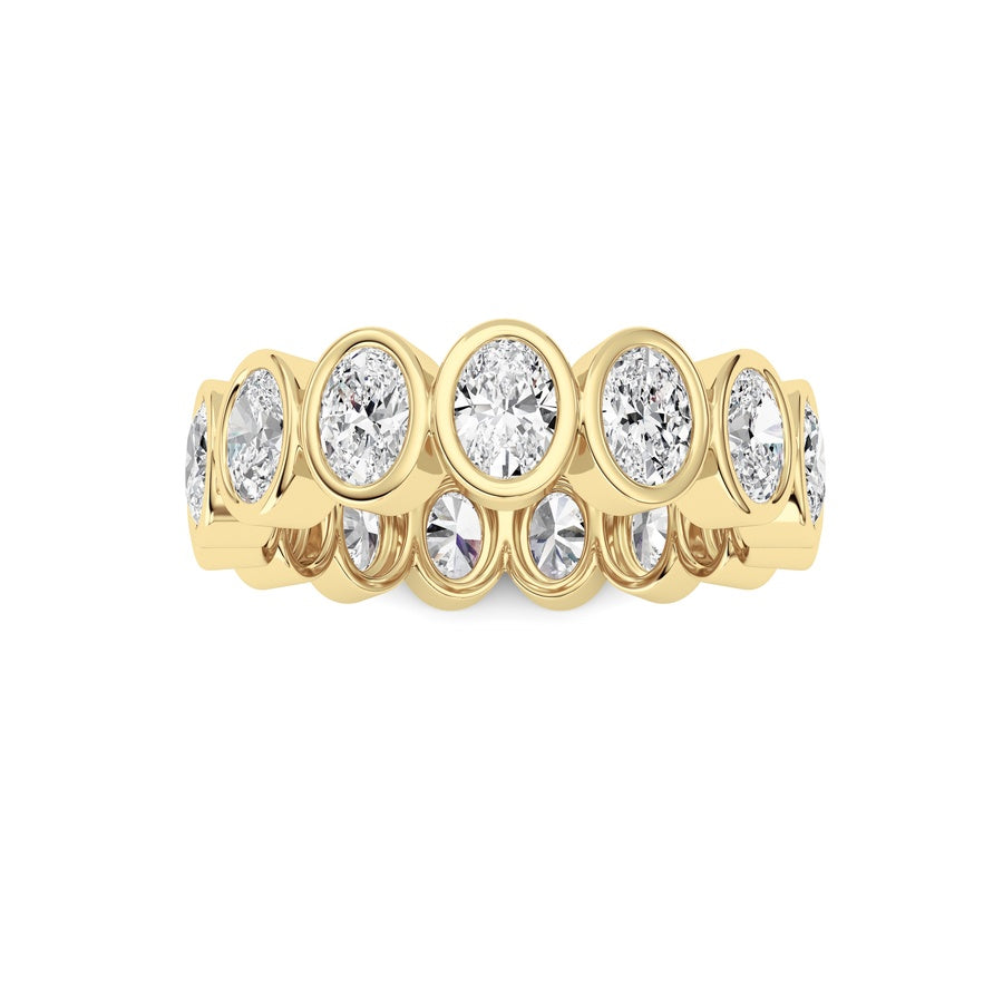 2.2CTW Oval Shaped Lab Grown Diamond (F/VS) Eternity Band Ring in 14K Gold