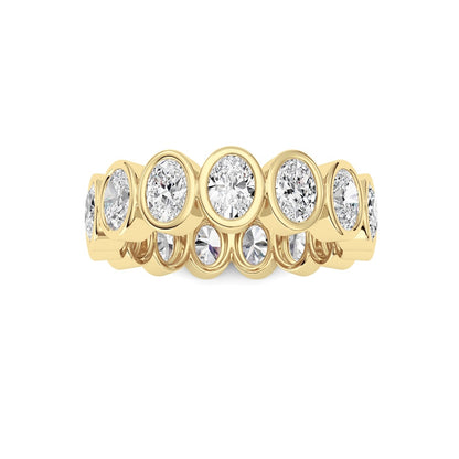 2.2CTW Oval Shaped Lab Grown Diamond (F/VS) Eternity Band Ring in 14K Gold