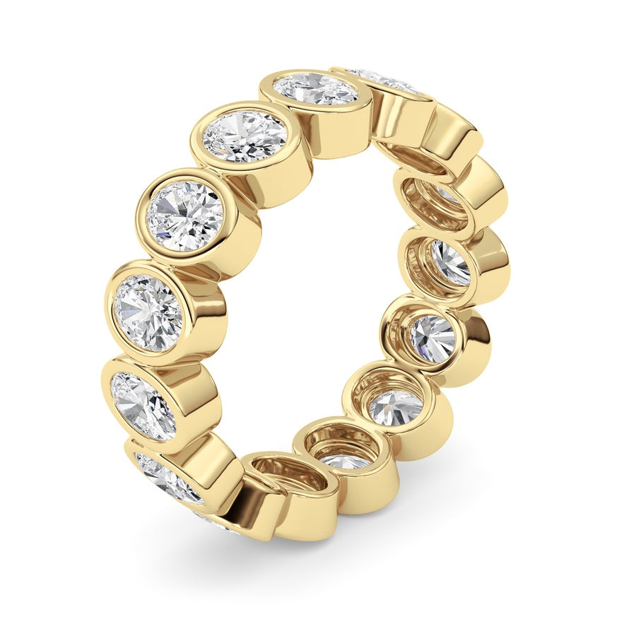 2.2CTW Oval Shaped Lab Grown Diamond (F/VS) Eternity Band Ring in 14K Gold