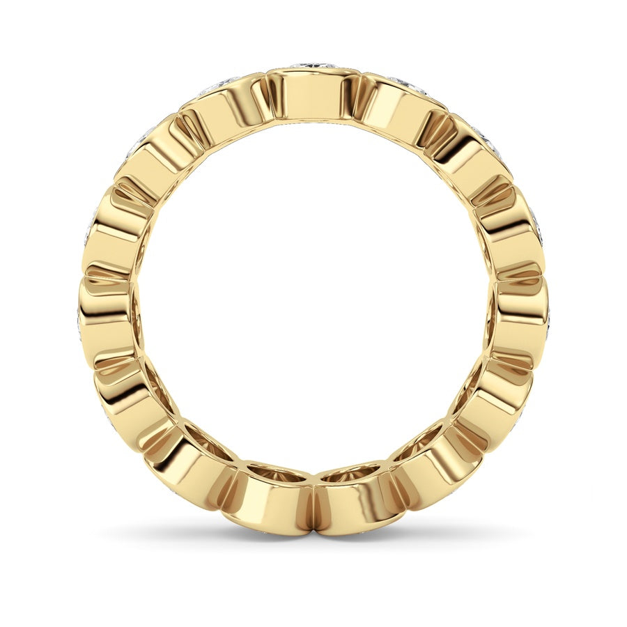 2.2CTW Oval Shaped Lab Grown Diamond (F/VS) Eternity Band Ring in 14K Gold
