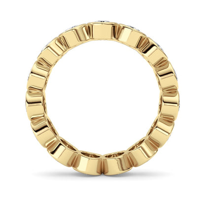 2.2CTW Oval Shaped Lab Grown Diamond (F/VS) Eternity Band Ring in 14K Gold