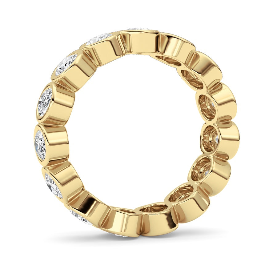 2.2CTW Oval Shaped Lab Grown Diamond (F/VS) Eternity Band Ring in 14K Gold
