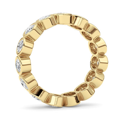 2.2CTW Oval Shaped Lab Grown Diamond (F/VS) Eternity Band Ring in 14K Gold