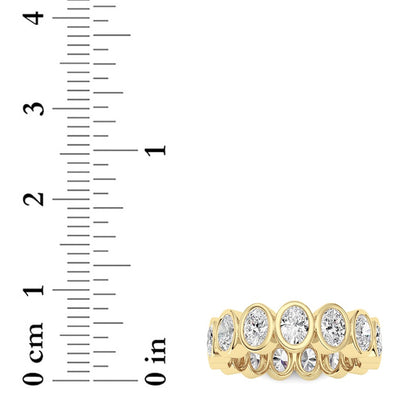 2.2CTW Oval Shaped Lab Grown Diamond (F/VS) Eternity Band Ring in 14K Gold