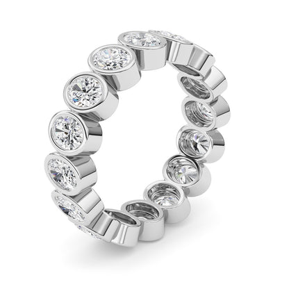 2.4CTW Oval Shaped Lab Grown Diamond (F/VS) Eternity Band Ring in 14K Gold
