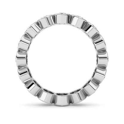 2.4CTW Oval Shaped Lab Grown Diamond (F/VS) Eternity Band Ring in 14K Gold