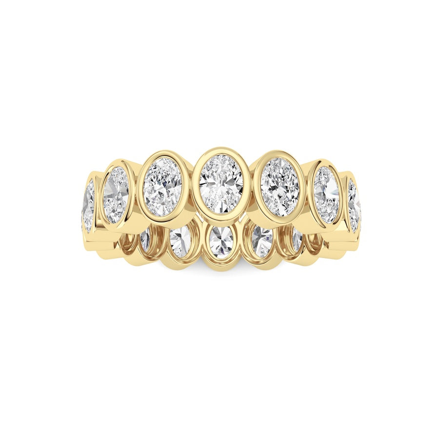 2.4CTW Oval Shaped Lab Grown Diamond (F/VS) Eternity Band Ring in 14K Gold