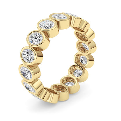 2.4CTW Oval Shaped Lab Grown Diamond (F/VS) Eternity Band Ring in 14K Gold