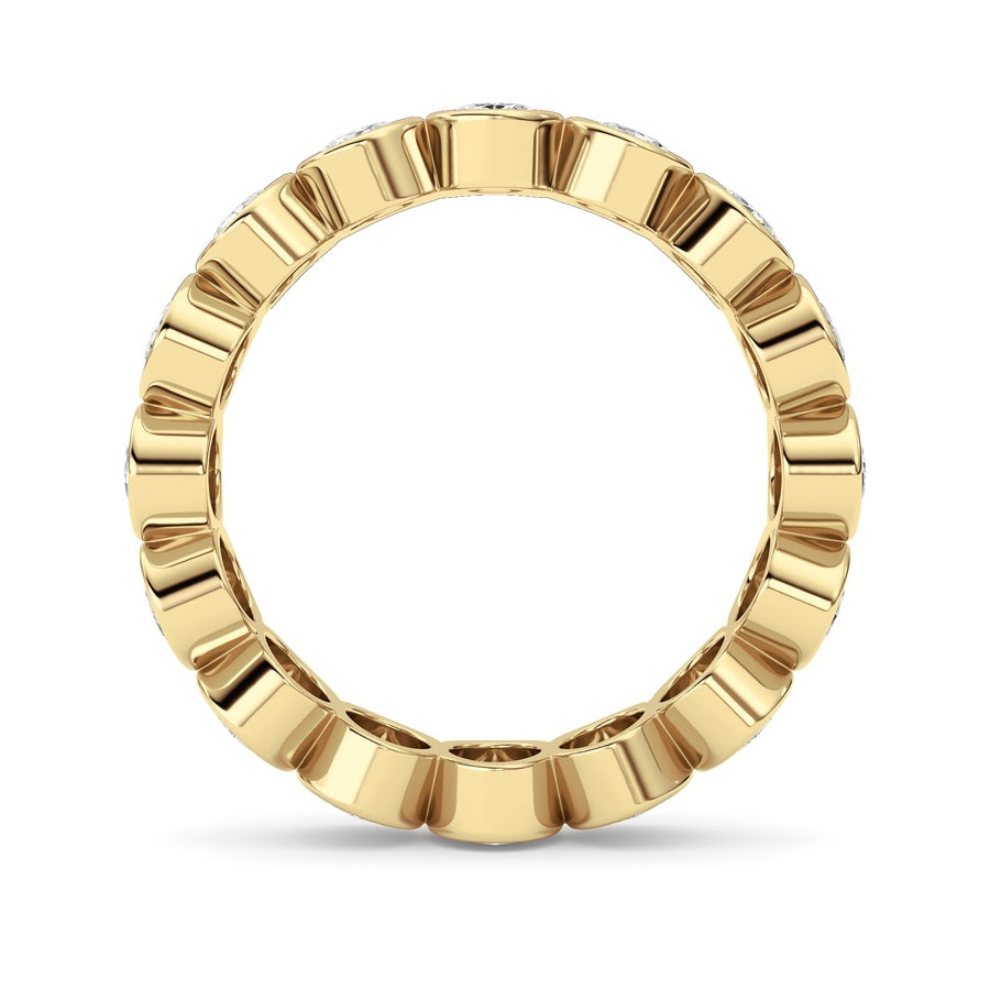2.4CTW Oval Shaped Lab Grown Diamond (F/VS) Eternity Band Ring in 14K Gold
