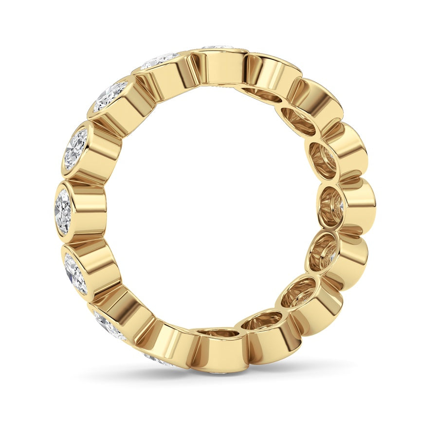 2.4CTW Oval Shaped Lab Grown Diamond (F/VS) Eternity Band Ring in 14K Gold
