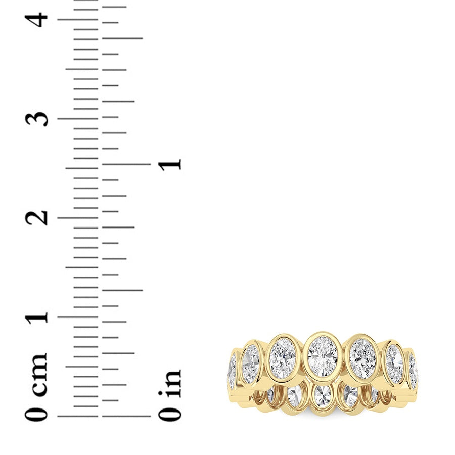 2.4CTW Oval Shaped Lab Grown Diamond (F/VS) Eternity Band Ring in 14K Gold