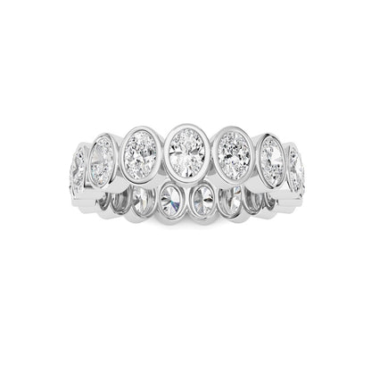 2.5CTW Oval Shaped Lab Grown Diamond (F/VS) Eternity Band Ring in 14K Gold