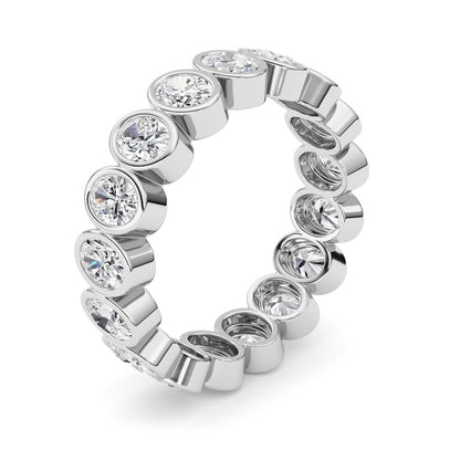 2.5CTW Oval Shaped Lab Grown Diamond (F/VS) Eternity Band Ring in 14K Gold