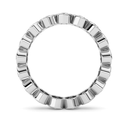 2.5CTW Oval Shaped Lab Grown Diamond (F/VS) Eternity Band Ring in 14K Gold