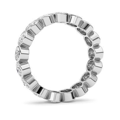 2.5CTW Oval Shaped Lab Grown Diamond (F/VS) Eternity Band Ring in 14K Gold