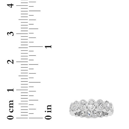 2.5CTW Oval Shaped Lab Grown Diamond (F/VS) Eternity Band Ring in 14K Gold