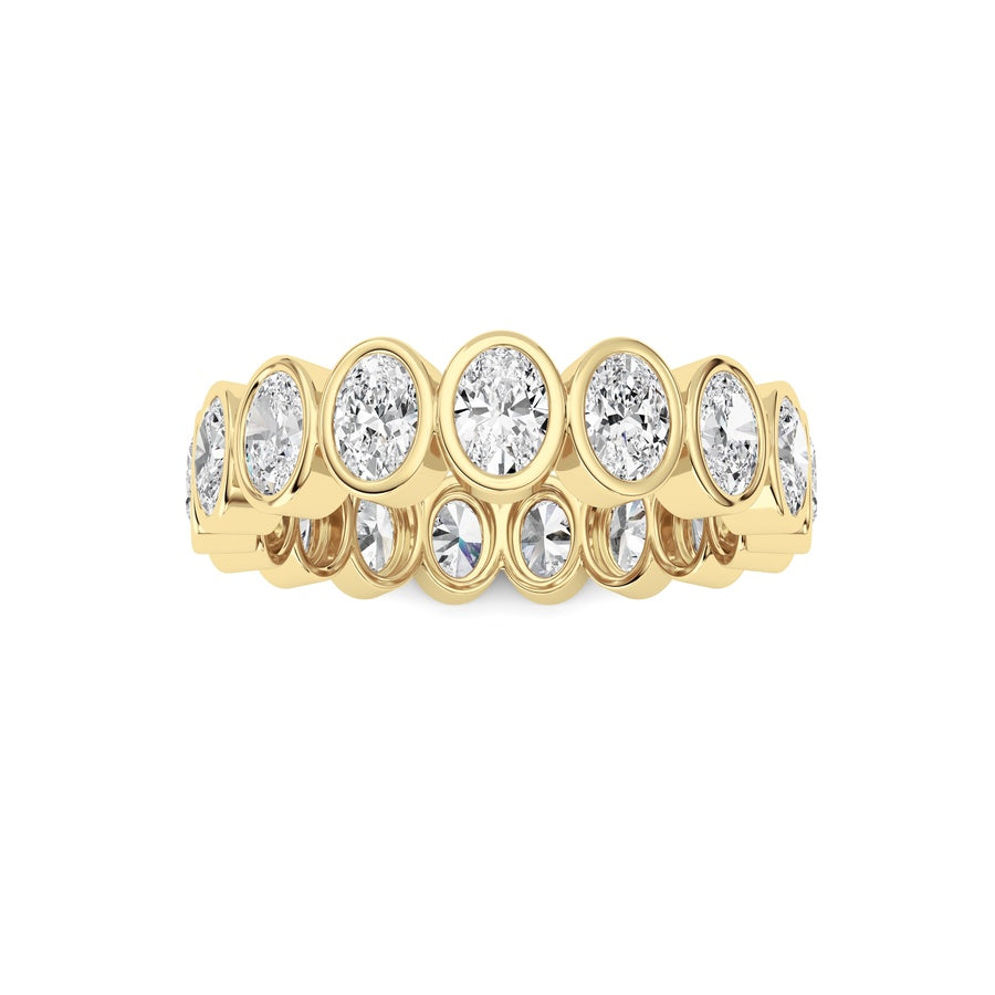2.5CTW Oval Shaped Lab Grown Diamond (F/VS) Eternity Band Ring in 14K Gold
