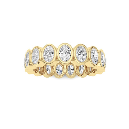 2.5CTW Oval Shaped Lab Grown Diamond (F/VS) Eternity Band Ring in 14K Gold