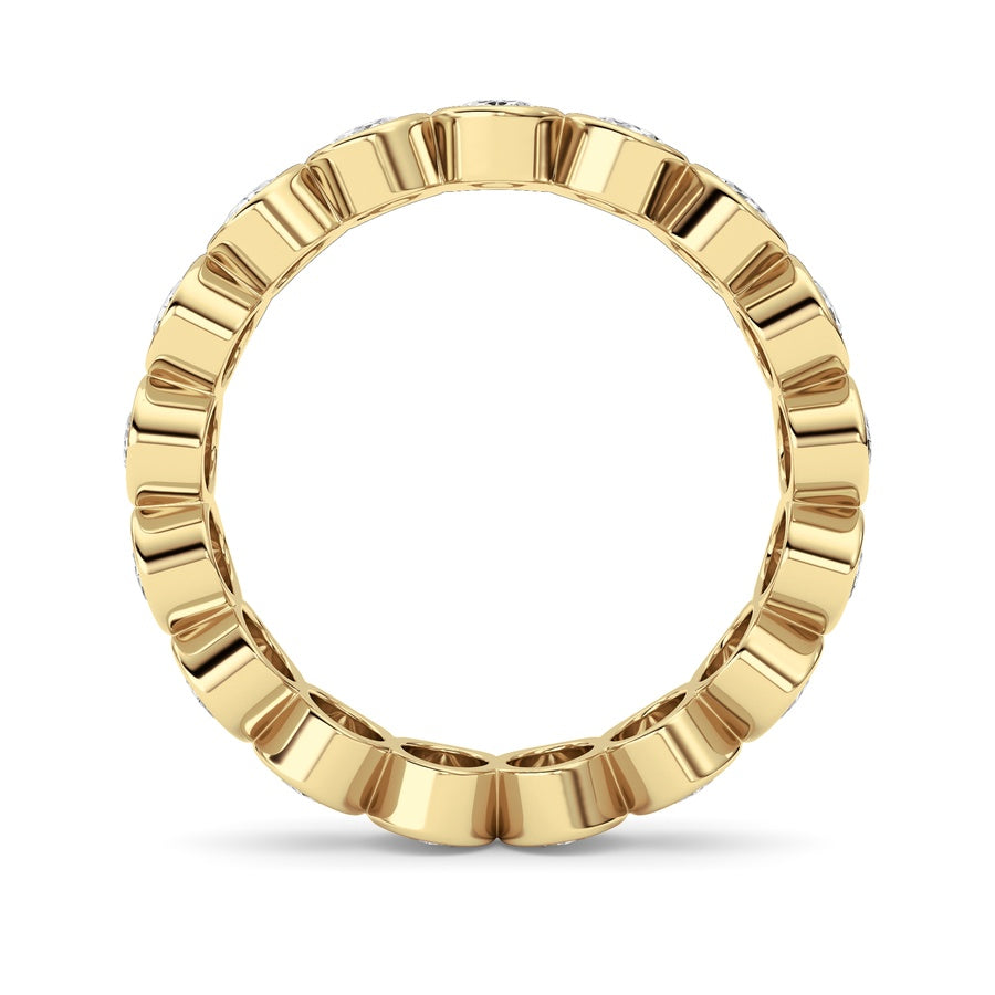 2.5CTW Oval Shaped Lab Grown Diamond (F/VS) Eternity Band Ring in 14K Gold