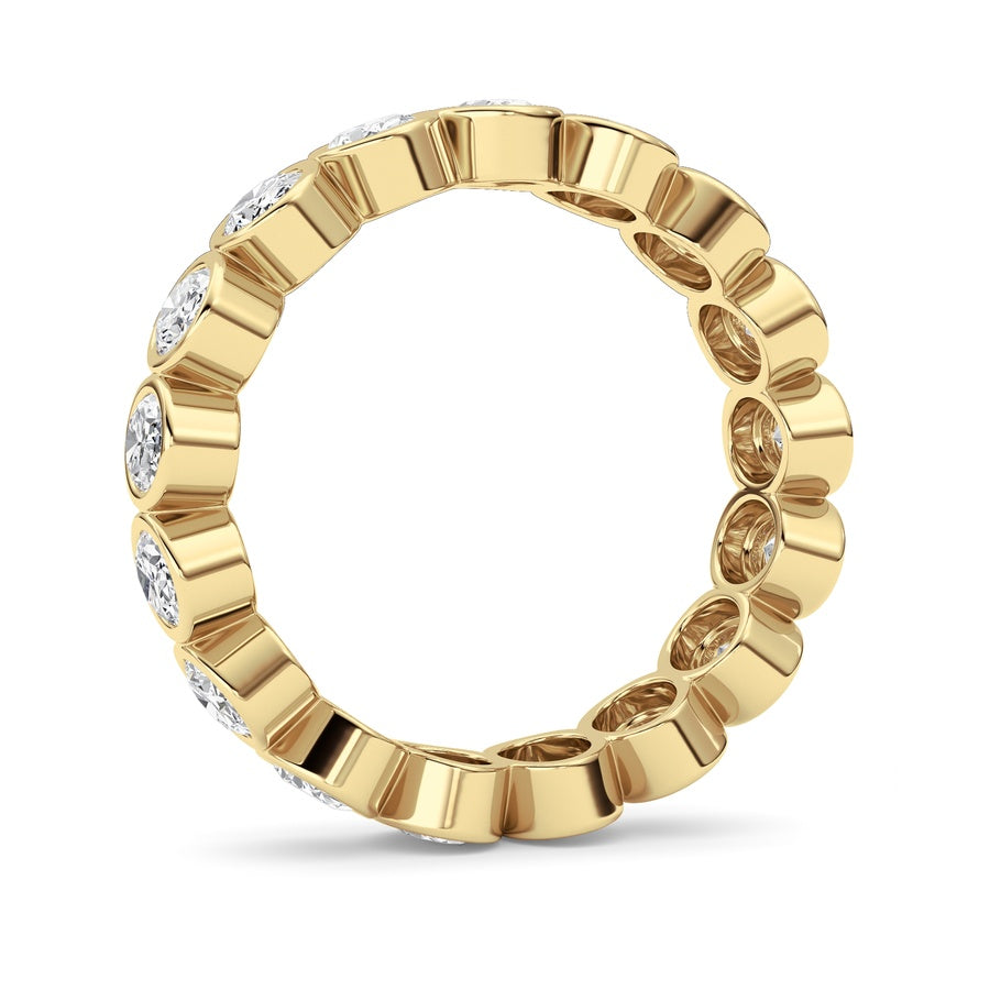 2.5CTW Oval Shaped Lab Grown Diamond (F/VS) Eternity Band Ring in 14K Gold