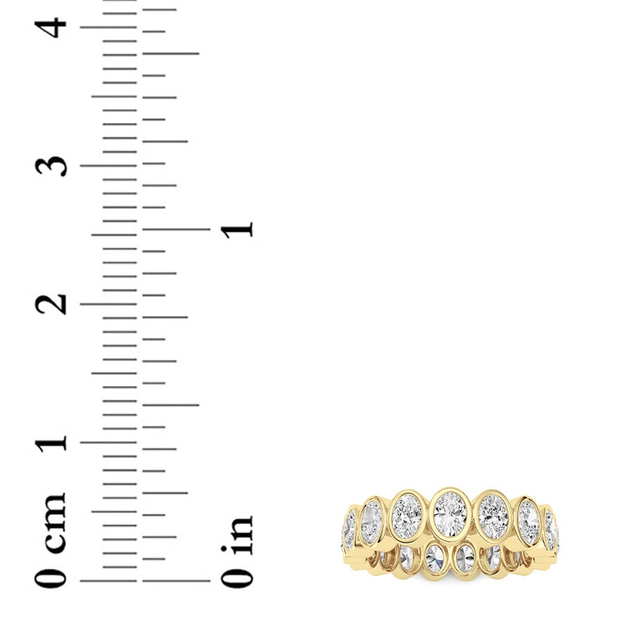 2.5CTW Oval Shaped Lab Grown Diamond (F/VS) Eternity Band Ring in 14K Gold
