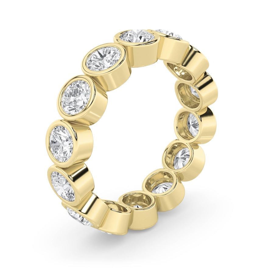 2.1CTW Round Shaped Lab Grown Diamond (F/VS) Eternity Band Ring in 14K Gold