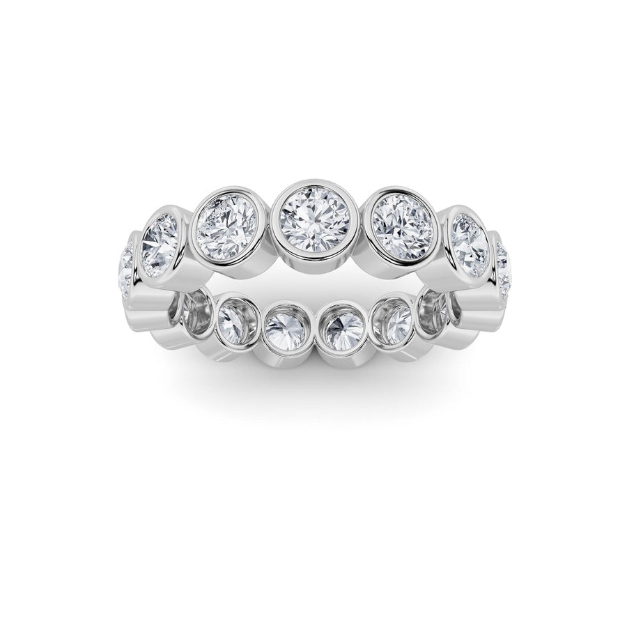 2.2CTW Round Shaped Lab Grown Diamond (F/VS) Eternity Band Ring in 14K Gold