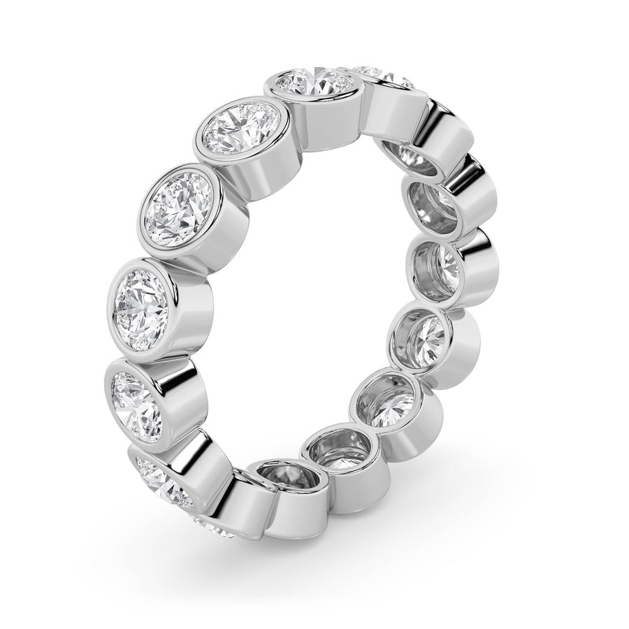2.2CTW Round Shaped Lab Grown Diamond (F/VS) Eternity Band Ring in 14K Gold