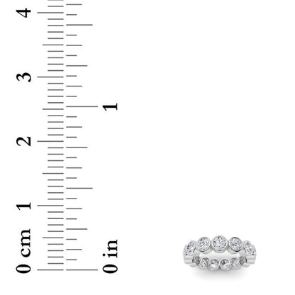 2.2CTW Round Shaped Lab Grown Diamond (F/VS) Eternity Band Ring in 14K Gold