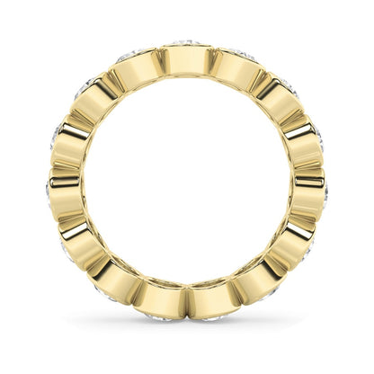 2.2CTW Round Shaped Lab Grown Diamond (F/VS) Eternity Band Ring in 14K Gold