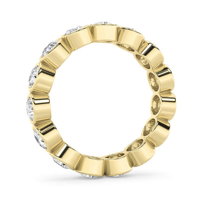 2.2CTW Round Shaped Lab Grown Diamond (F/VS) Eternity Band Ring in 14K Gold