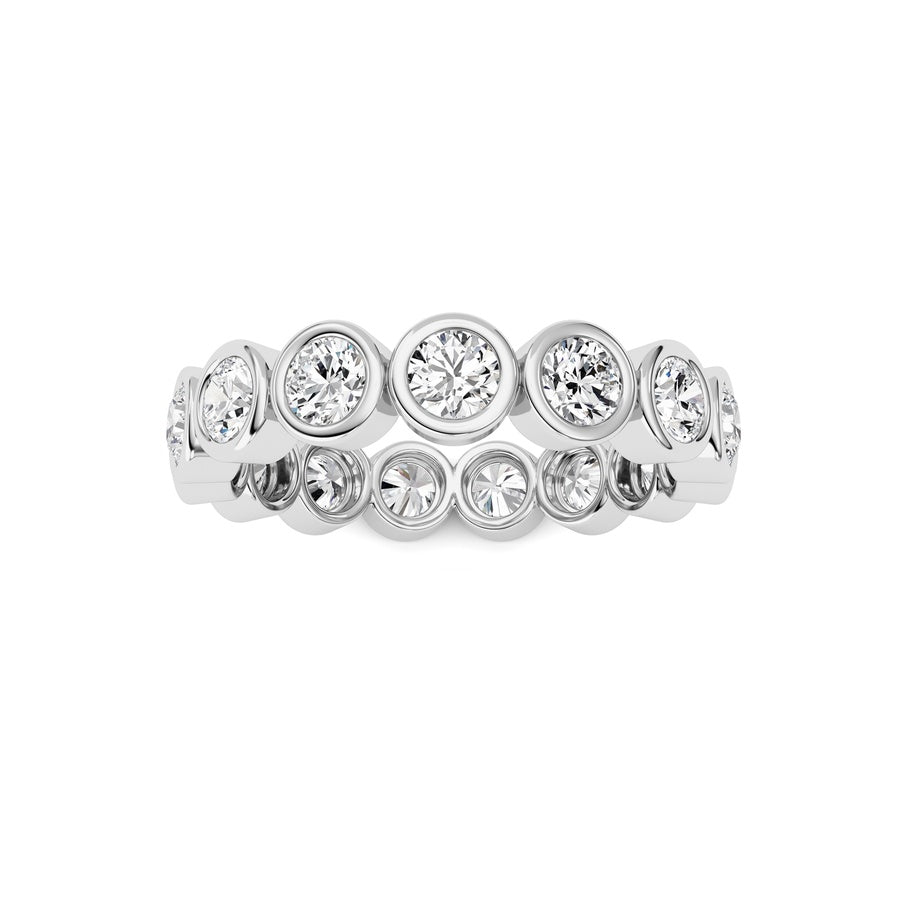 2.3CTW Round Shaped Lab Grown Diamond (F/VS) Eternity Band Ring in 14K Gold