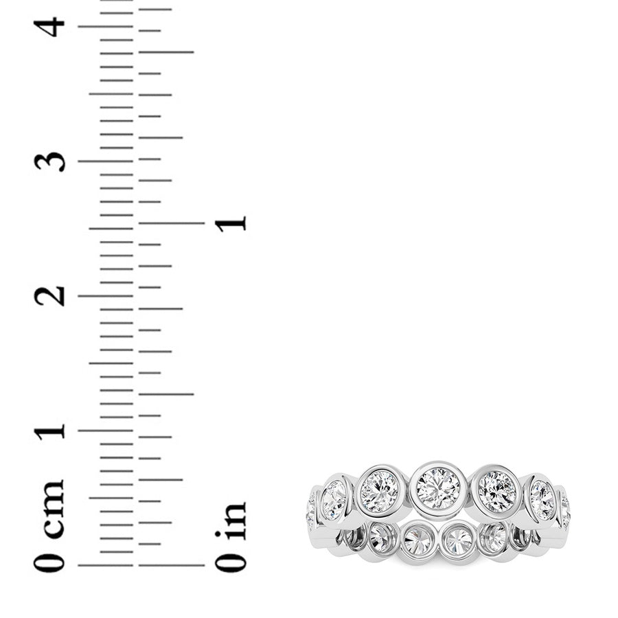 2.3CTW Round Shaped Lab Grown Diamond (F/VS) Eternity Band Ring in 14K Gold