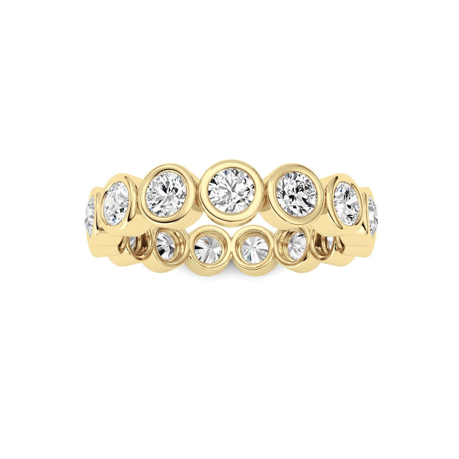 2.3CTW Round Shaped Lab Grown Diamond (F/VS) Eternity Band Ring in 14K Gold