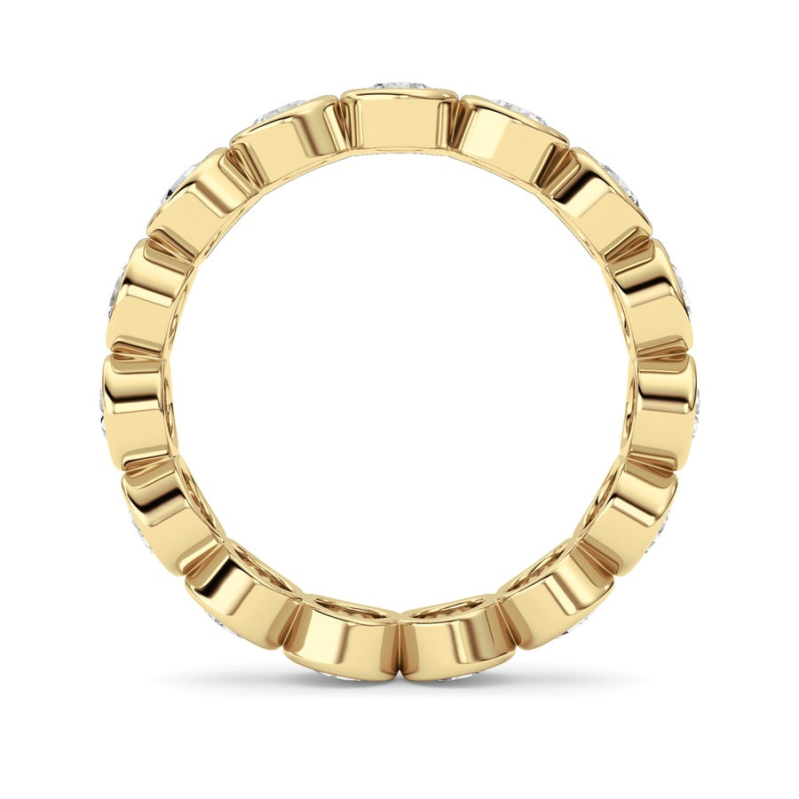 2.3CTW Round Shaped Lab Grown Diamond (F/VS) Eternity Band Ring in 14K Gold
