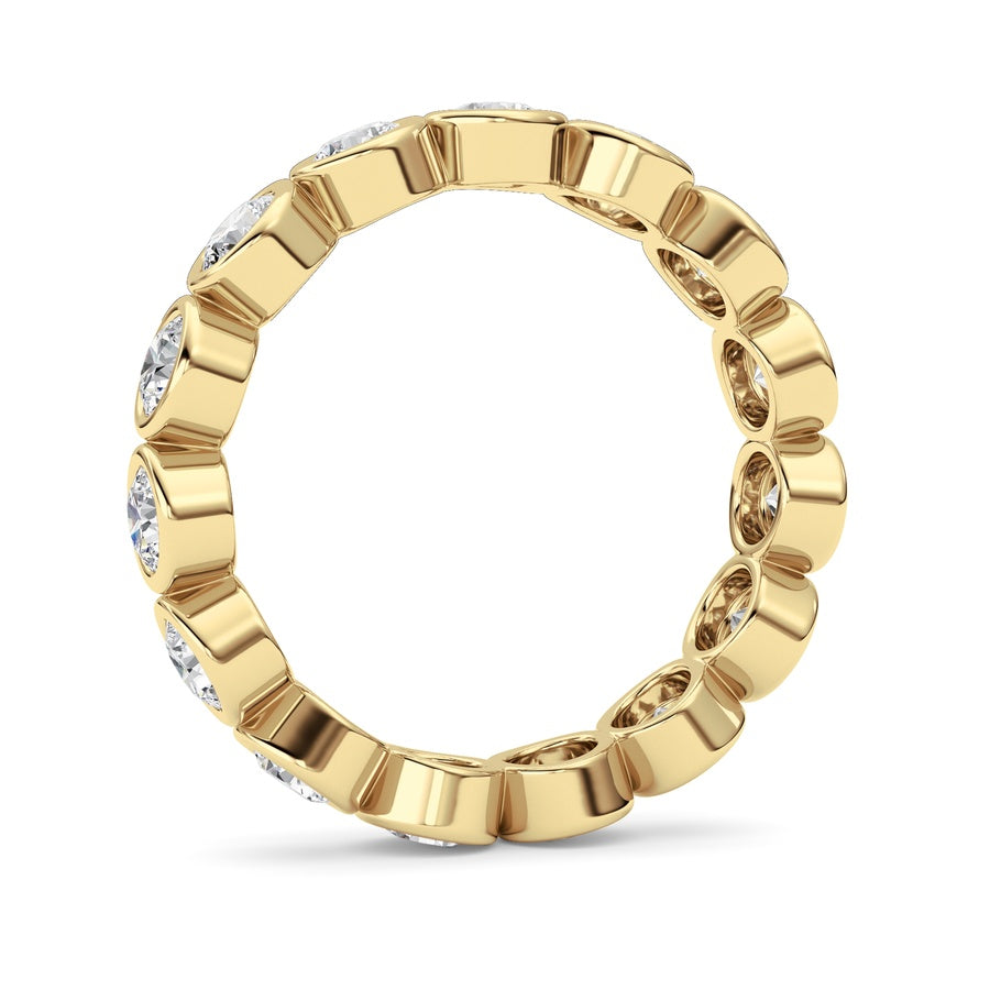 2.3CTW Round Shaped Lab Grown Diamond (F/VS) Eternity Band Ring in 14K Gold