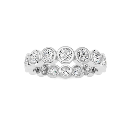 2.4CTW Round Shaped Lab Grown Diamond (F/VS) Eternity Band Ring in 14K Gold