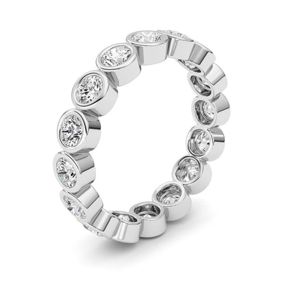 2.4CTW Round Shaped Lab Grown Diamond (F/VS) Eternity Band Ring in 14K Gold