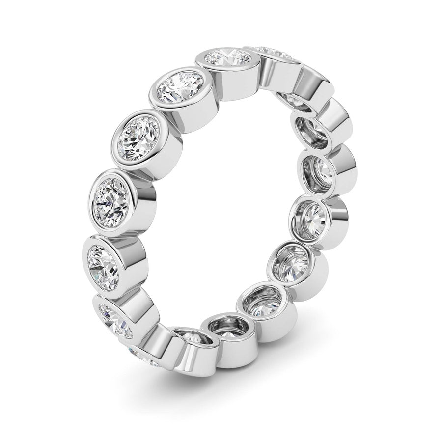 2.4CTW Round Shaped Lab Grown Diamond (F/VS) Eternity Band Ring in 14K Gold