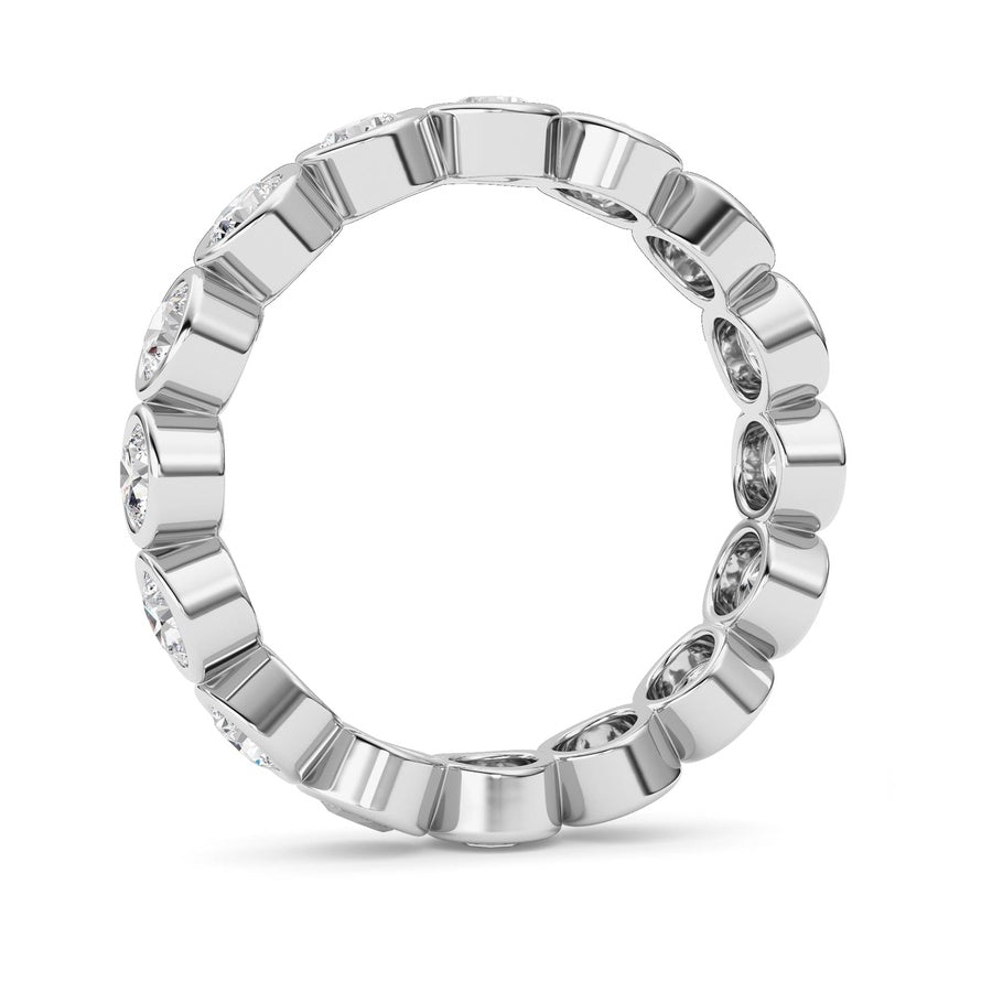 2.4CTW Round Shaped Lab Grown Diamond (F/VS) Eternity Band Ring in 14K Gold