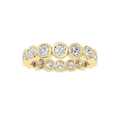 2.4CTW Round Shaped Lab Grown Diamond (F/VS) Eternity Band Ring in 14K Gold
