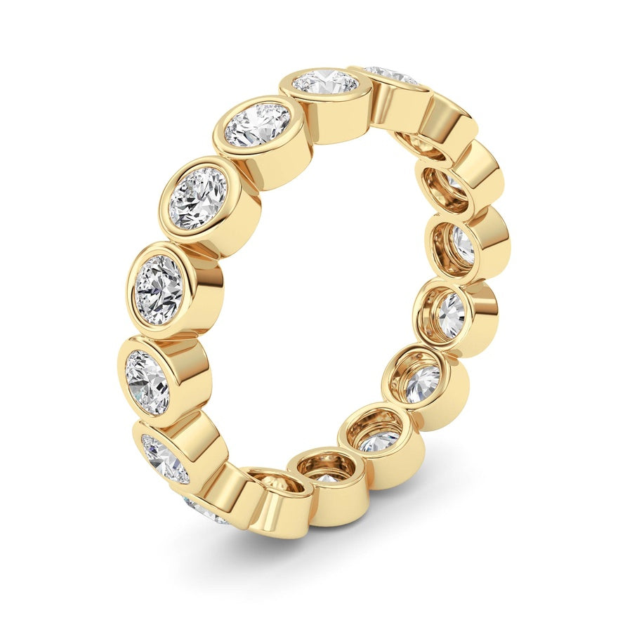 2.4CTW Round Shaped Lab Grown Diamond (F/VS) Eternity Band Ring in 14K Gold