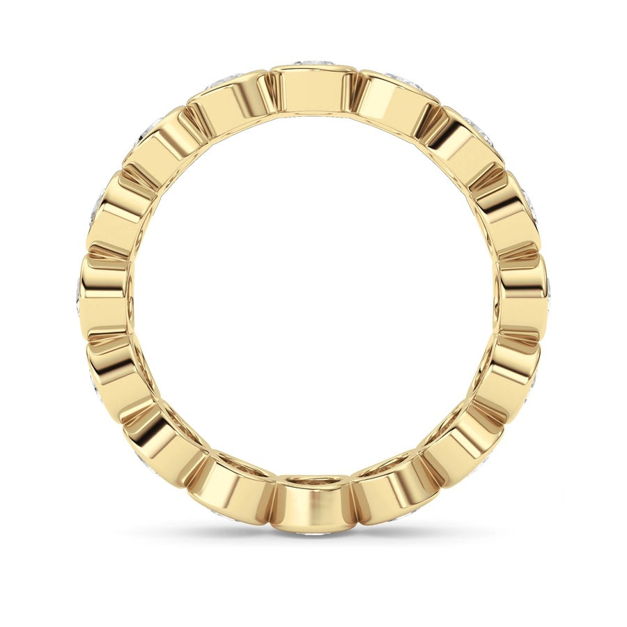 2.4CTW Round Shaped Lab Grown Diamond (F/VS) Eternity Band Ring in 14K Gold