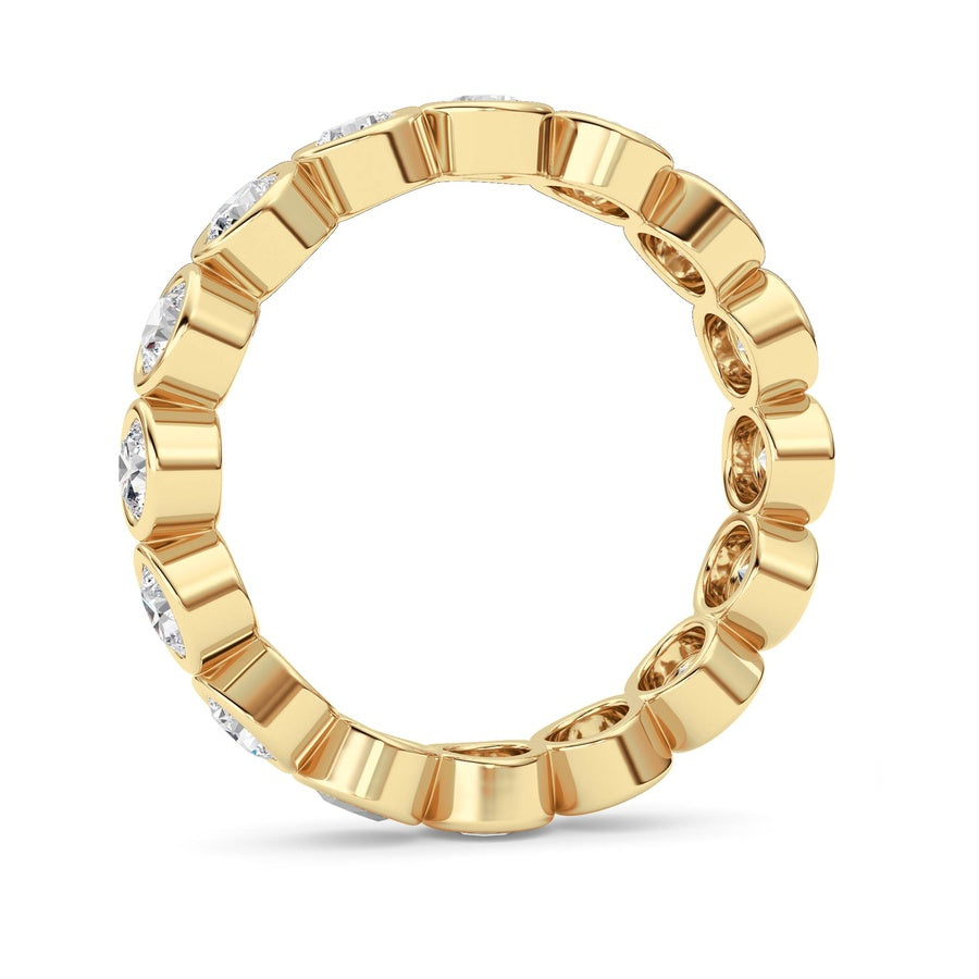 2.4CTW Round Shaped Lab Grown Diamond (F/VS) Eternity Band Ring in 14K Gold