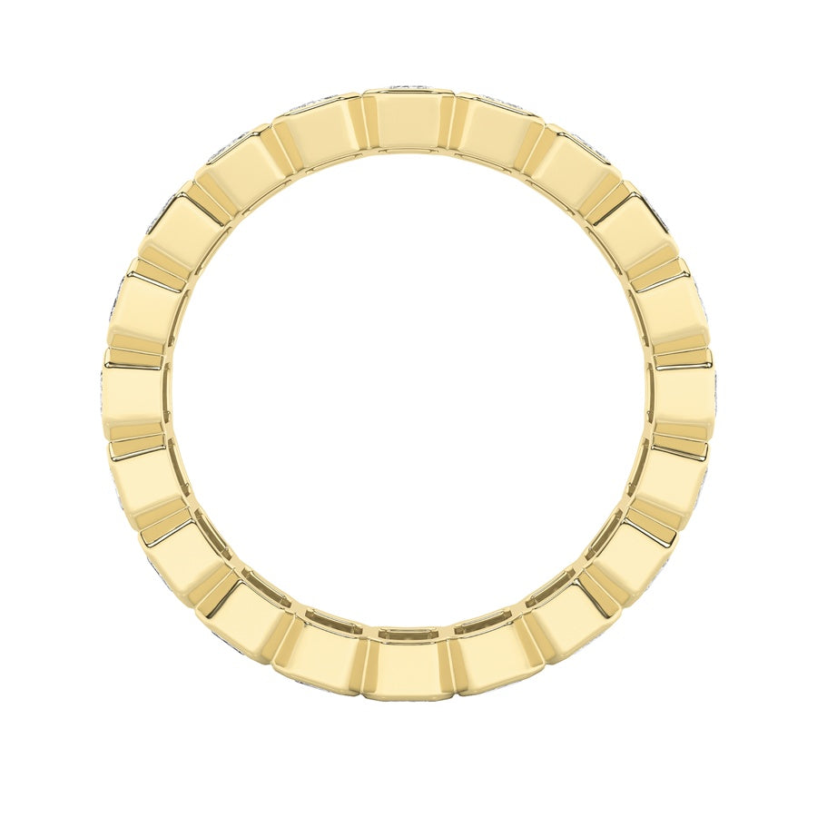 3.25CTW Emerald Shaped Lab Grown Diamond (F/VS) Eternity Band Ring in 14K Gold