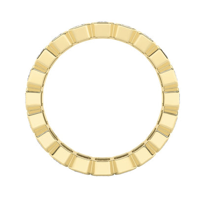 3.25CTW Emerald Shaped Lab Grown Diamond (F/VS) Eternity Band Ring in 14K Gold