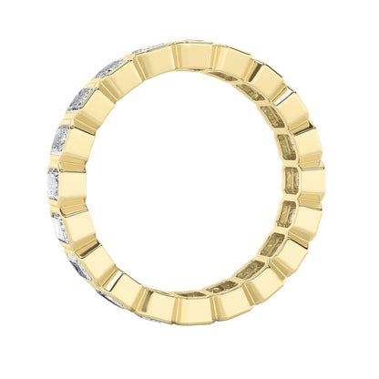 3.25CTW Emerald Shaped Lab Grown Diamond (F/VS) Eternity Band Ring in 14K Gold