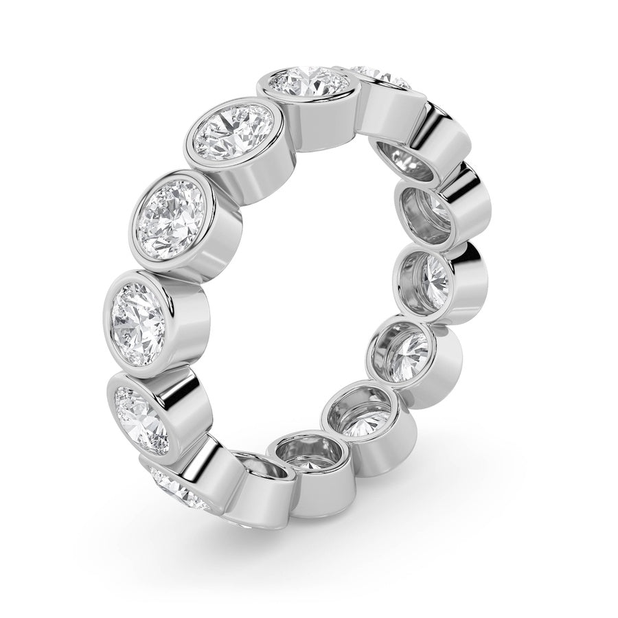 2.5CTW Round Shaped Lab Grown Diamond (F/VS) Eternity Band Ring in 14K Gold
